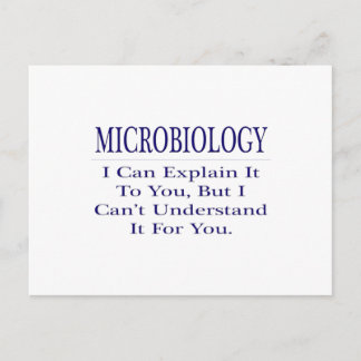 Microbioloog Joke .. Leg uit dat u het niet begrij Briefkaart