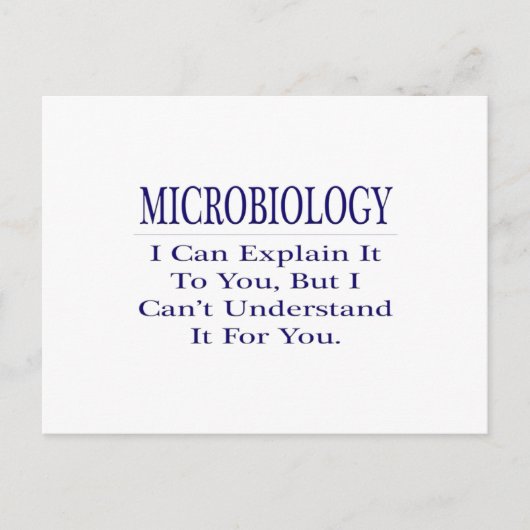 Microbioloog Joke .. Leg uit dat u het niet begrij Briefkaart (Voorkant)