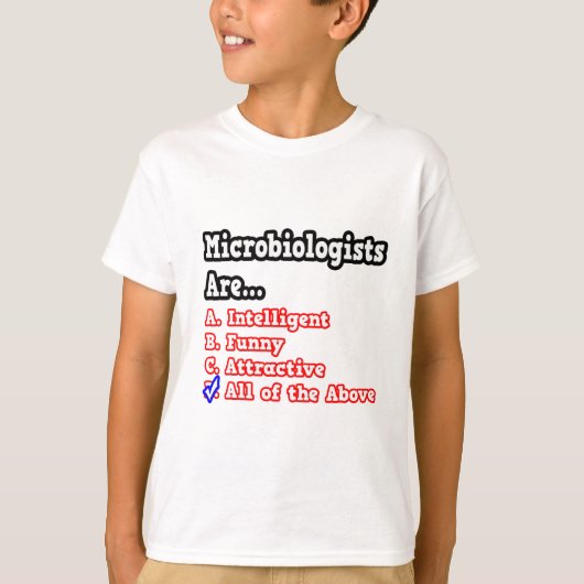 Microbioloog Quiz...Joke T-shirt (Voorkant)