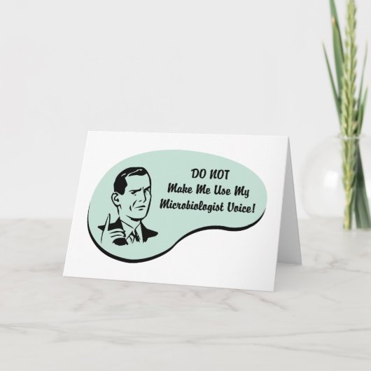 Microbioloog Voice Kaart (Voorkant)