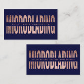 Microblaadje afgesneden roos gouden typografie nav visitekaartje (Voorkant / Achterkant)