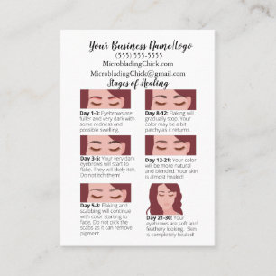 Microblaadstadia voor genezing en nazorg visitekaartje