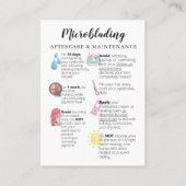 Microblaadstadia voor genezing en nazorg visitekaartje (Achterkant)