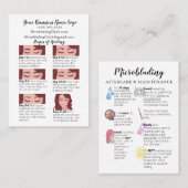 Microblaadstadia voor genezing en nazorg visitekaartje (Voorkant / Achterkant)