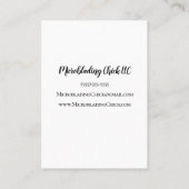 Microblaadstadia voor genezing en nazorg visitekaartje (Achterkant)