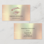 Microblade Lashes Brows Makeup Eye Roos Copper Visitekaartje (Voorkant / Achterkant)