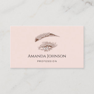 Microblade Lashes Brows Makeup Logo Roos Blush  Visitekaartje