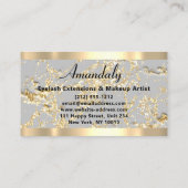 Microblade Makeup Eyelash Extension Gold Grey Visitekaartje (Achterkant)