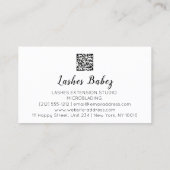 Microblade Makeup Eyelash Extension QR Code White Visitekaartje (Achterkant)