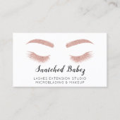 Microblade Makeup Eyelash Extension QR Code White Visitekaartje (Voorkant)