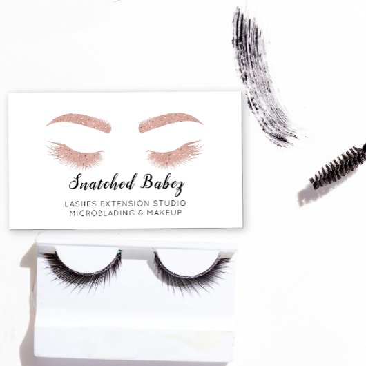 Microblade Makeup Eyelash Extension QR Code White Visitekaartje