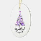 Microbladercadeau - Kerstmis met microblade Keramisch Ornament (Links)