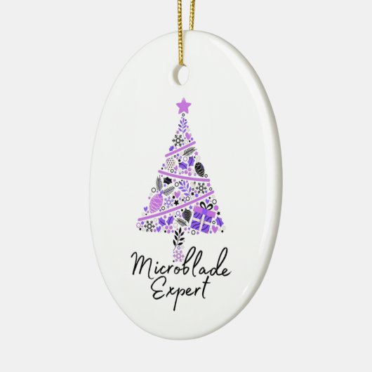 Microbladercadeau - Kerstmis met microblade Keramisch Ornament (Links)