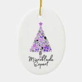 Microbladercadeau - Kerstmis met microblade Keramisch Ornament (Voorkant)