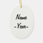 Microbladercadeau - Kerstmis met microblade Keramisch Ornament (Achterkant)