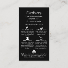 Microblading Aftercare, 3,5 x 2,0-inch Visitekaart Visitekaartje