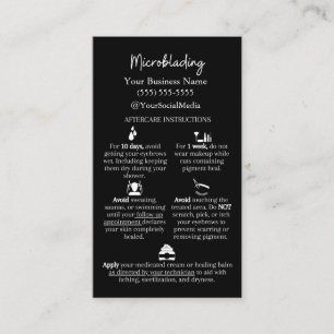 Microblading Aftercare, 3,5 x 2,0-inch Visitekaart Visitekaartje