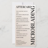 Microblading Aftercare Beige Grey Glamour Bedankkaart (Voorkant)