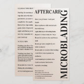 Microblading Aftercare Beige Grey Glamour Bedankkaart (Voorkant / Achterkant)