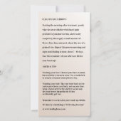 Microblading Aftercare Beige Grey Glamour Bedankkaart (Achterkant)