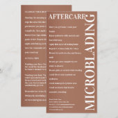 Microblading Aftercare Beige Makeup Bedankkaart (Voorkant / Achterkant)