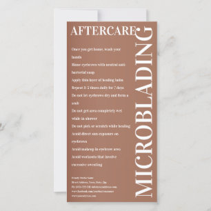 Microblading Aftercare Beige Makeup Bedankkaart