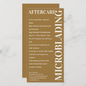 Microblading Aftercare Brown Dijon Instruction Bedankkaart (Voorkant / Achterkant)
