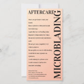 Microblading Aftercare Creamy Glam Bedankkaart (Voorkant)