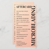 Microblading Aftercare Creamy Glam Bedankkaart (Voorkant / Achterkant)