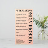 Microblading Aftercare Creamy Glam Bedankkaart (Staand voorkant)