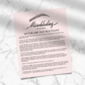 Microblading Aftercare Instruction Blush Pink Flyer