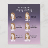 Microblading Aftercare Instruction Paars Ombre Flyer (Achterkant)