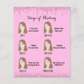 Microblading Aftercare Instruction Pink Drivers Flyer (Achterkant)