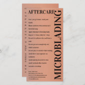 Microblading Aftercare Peony Pink_Example Dank u Bedankkaart (Voorkant / Achterkant)