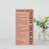 Microblading Aftercare Peony Pink_Example Dank u Bedankkaart (Staand voorkant)