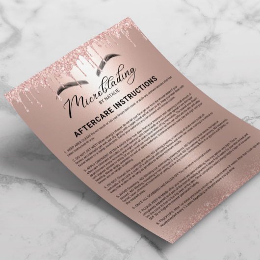 Microblading Aftercare Roos Gold Drivers Flyer