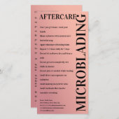 Microblading Aftercare Roos & Gold_Example Bedankkaart (Voorkant / Achterkant)