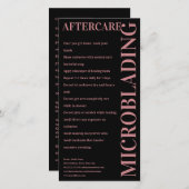 Microblading Aftercare Roos Text_Example Bedankkaart (Voorkant / Achterkant)