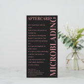 Microblading Aftercare Roos Text_Example Bedankkaart (Staand voorkant)