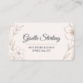 Microblading Bloem QR Code Professioneel Visitekaartje (Voorkant)