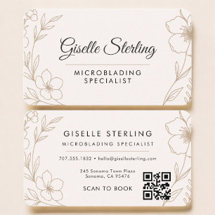 Microblading Bloem QR Code Professioneel Visitekaartje