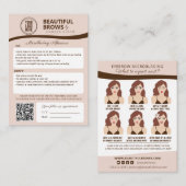 Microblading Brow Aftercare & Appointherinnering Informatiekaartje (Voorkant / Achterkant)