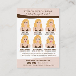 Microblading Brow Aftercare & Appointherinnering Informatiekaartje