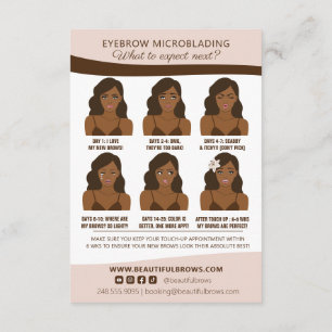 Microblading Brow Aftercare & Appointherinnering Informatiekaartje