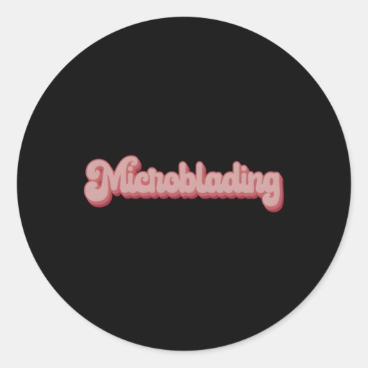 Microblading Brow Eyebrow Microblading Ronde Sticker (Voorkant)