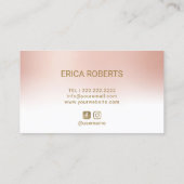 Microblading Brow Makeup Artist Roos Gold Pastel Visitekaartje (Achterkant)