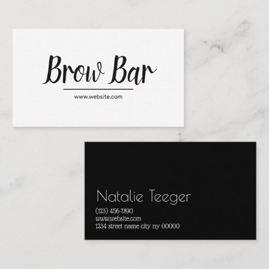 Microblading Brows & Lashes, Eyelash Extensions Bu Visitekaartje (Voorkant / Achterkant)