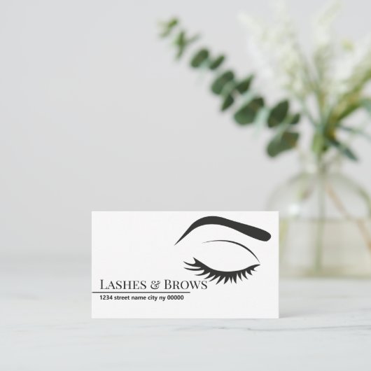 Microblading Brows & Lashes, Eyelash Extensions Visitekaartje (Staand voorkant)