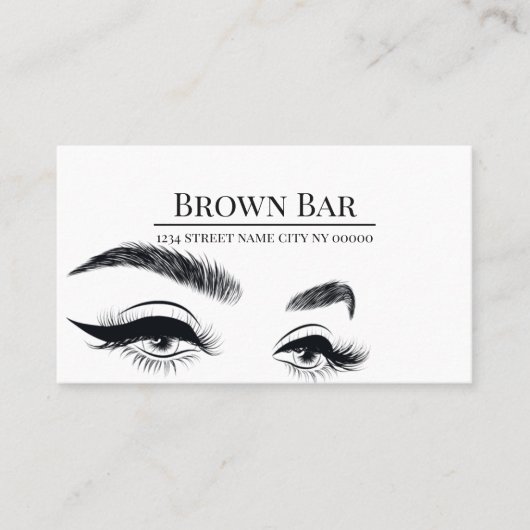 Microblading Brows & Lashes, Eyelash Extensions Visitekaartje (Voorkant)