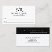Microblading Brows & Lashes Salon Appointment Card Afsprakenkaartje (Voorkant / Achterkant)